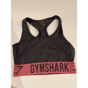 Gymshark Womens Racerback Sports Bra S Polyester Blend Black/Red